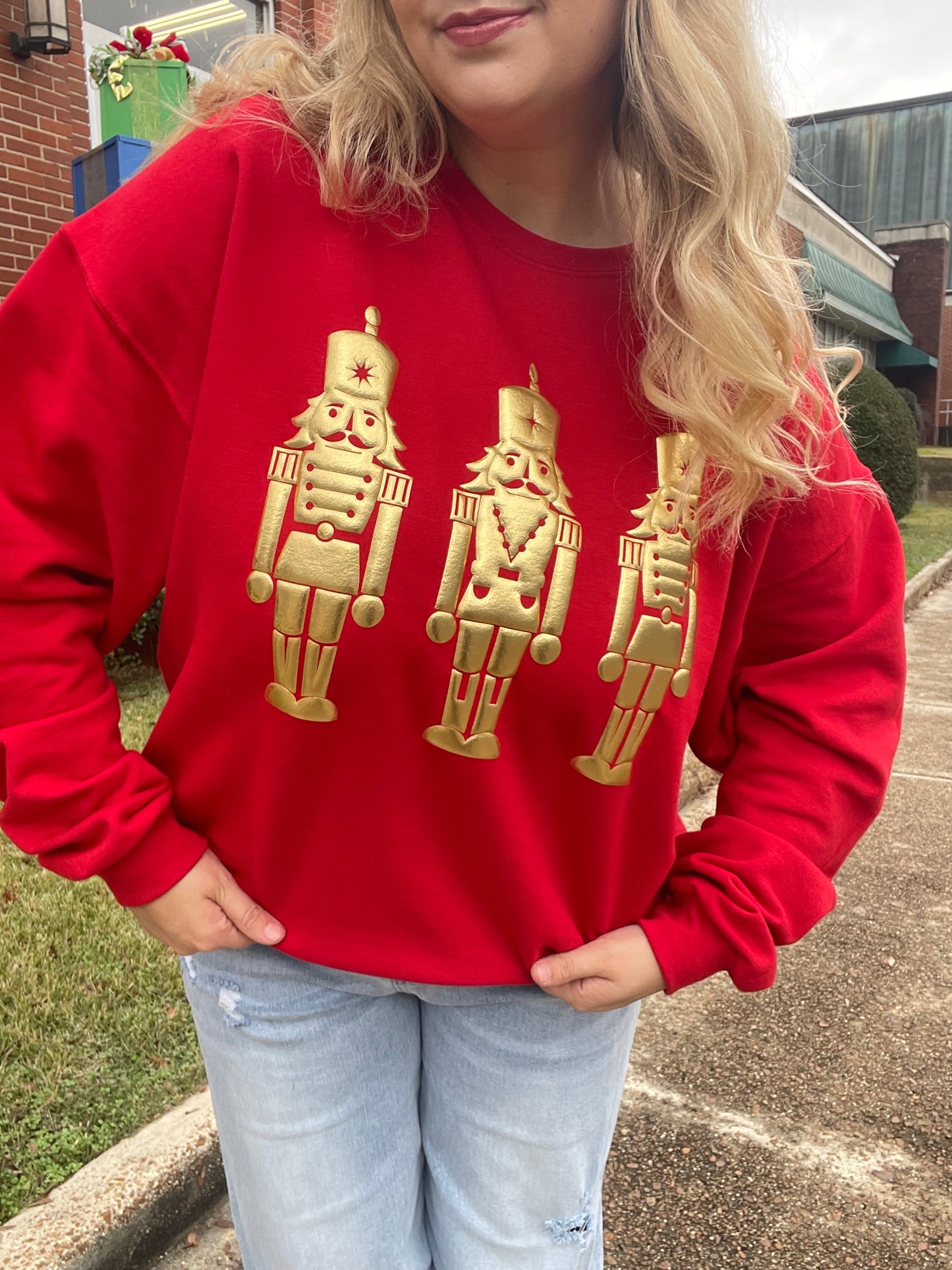 Nutcracker Puff Print Sweatshirt