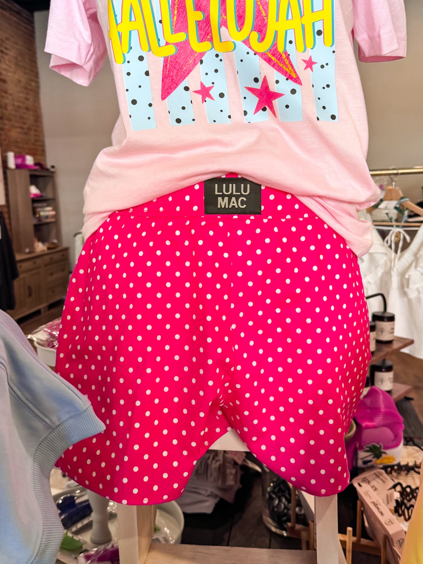 Lulu Mac Hot Pink Polka Dot