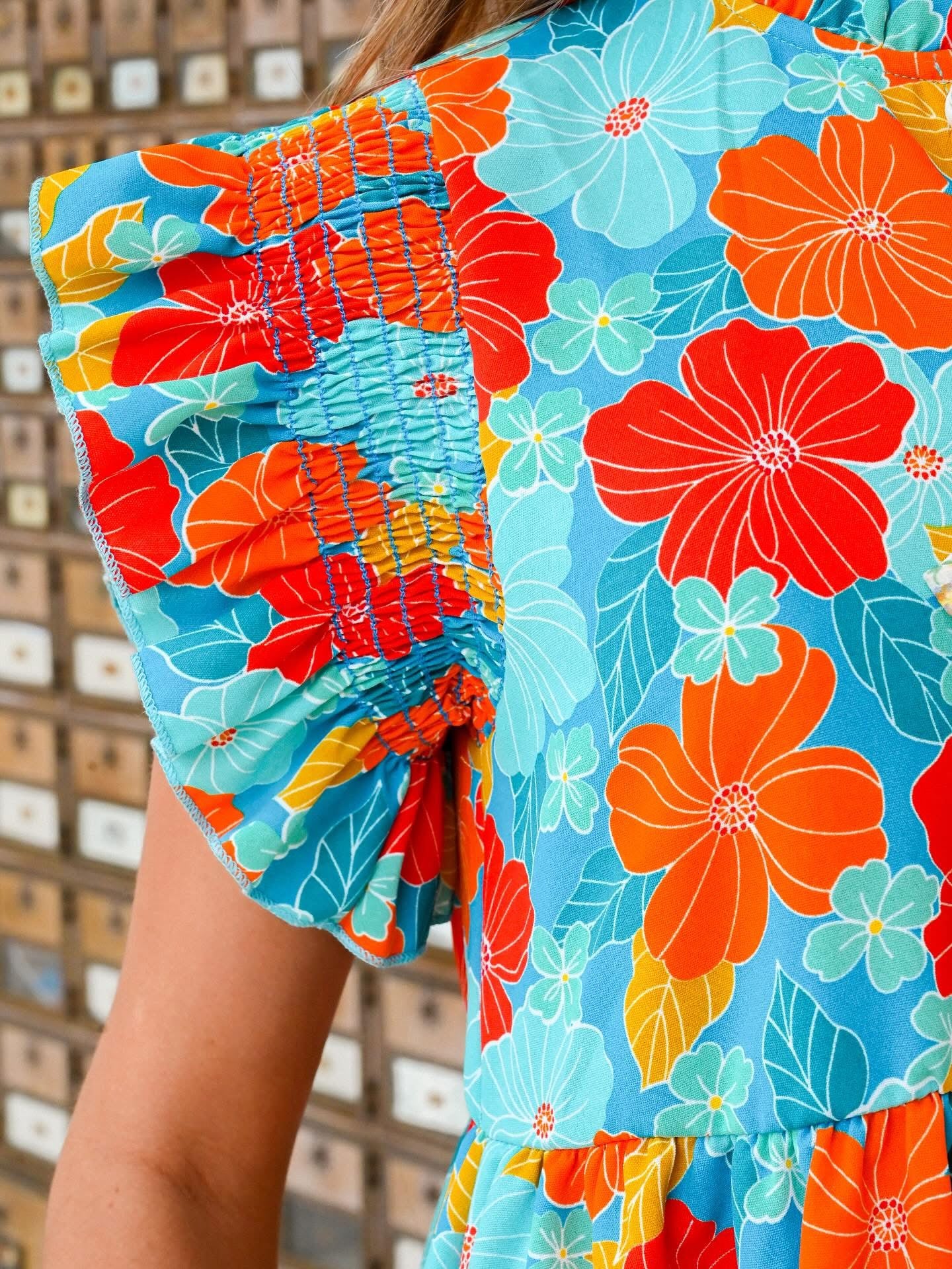 Short Sleeve Fall Transition Dress With Bows