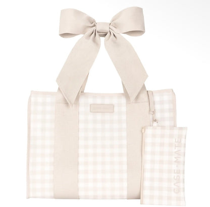 PREORDER Case-Mate Latte Gingham Bow  Jelly Tote Bag