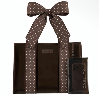 PREORDER Case-Mate Espresso Polka Dot  Bow Jelly Tote Bag
