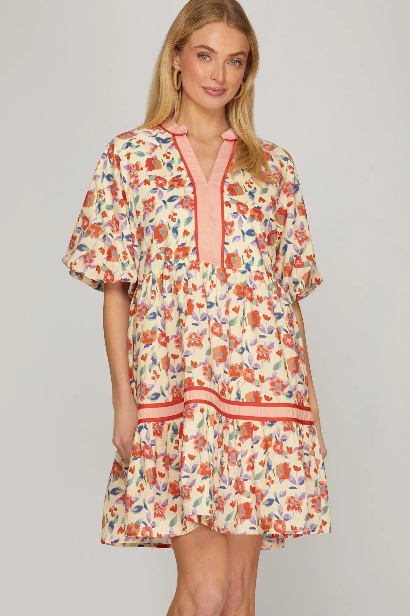 Floral Knee Length Dress