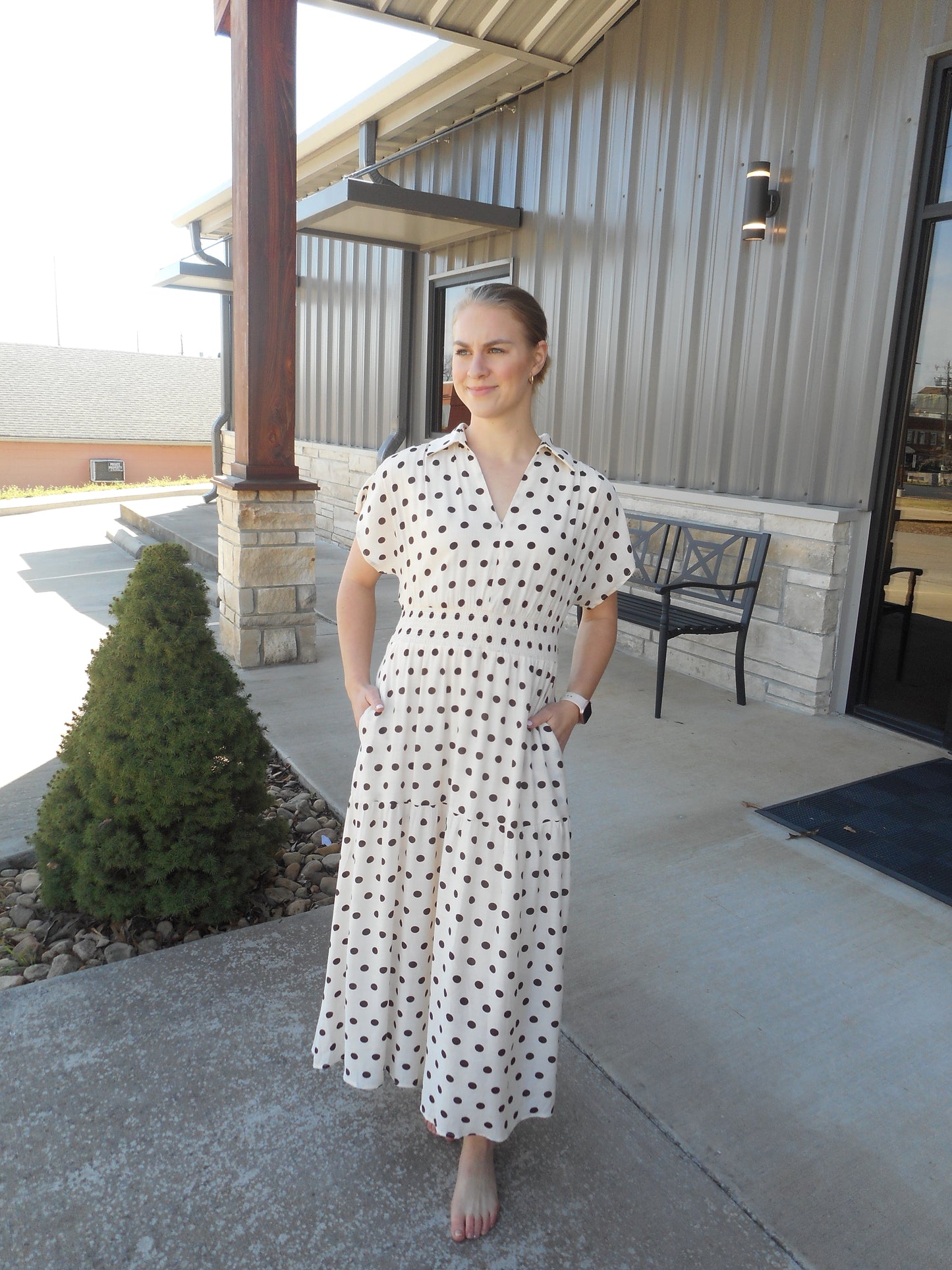 Polka Dot Dress With Pockets