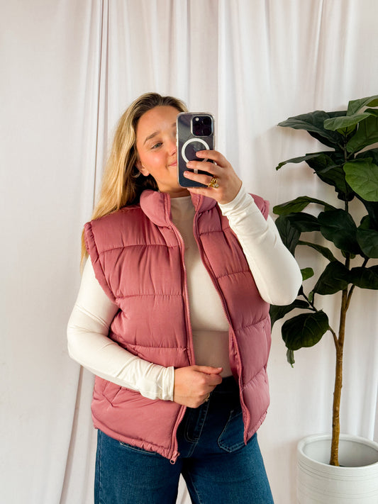 Pink Puffer Vest