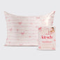 Holiday Satin Pillowcase in Striped Bows