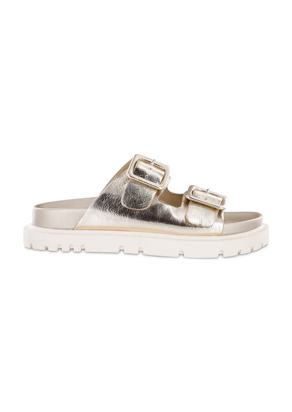Gold Slip On Mia Sandals