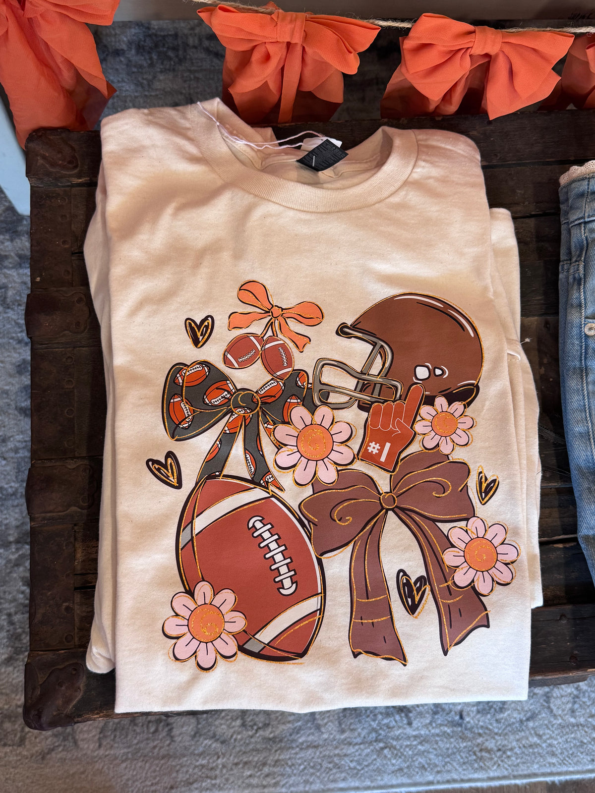 Football graphic tee