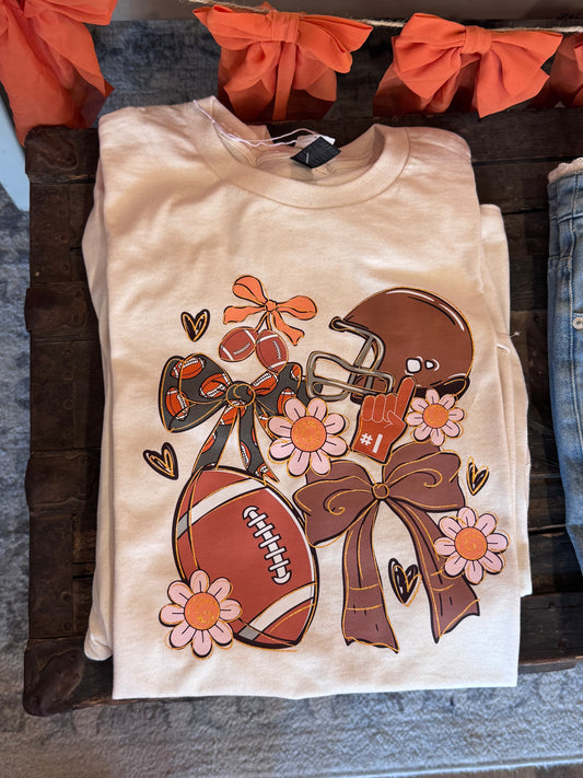 Football graphic tee
