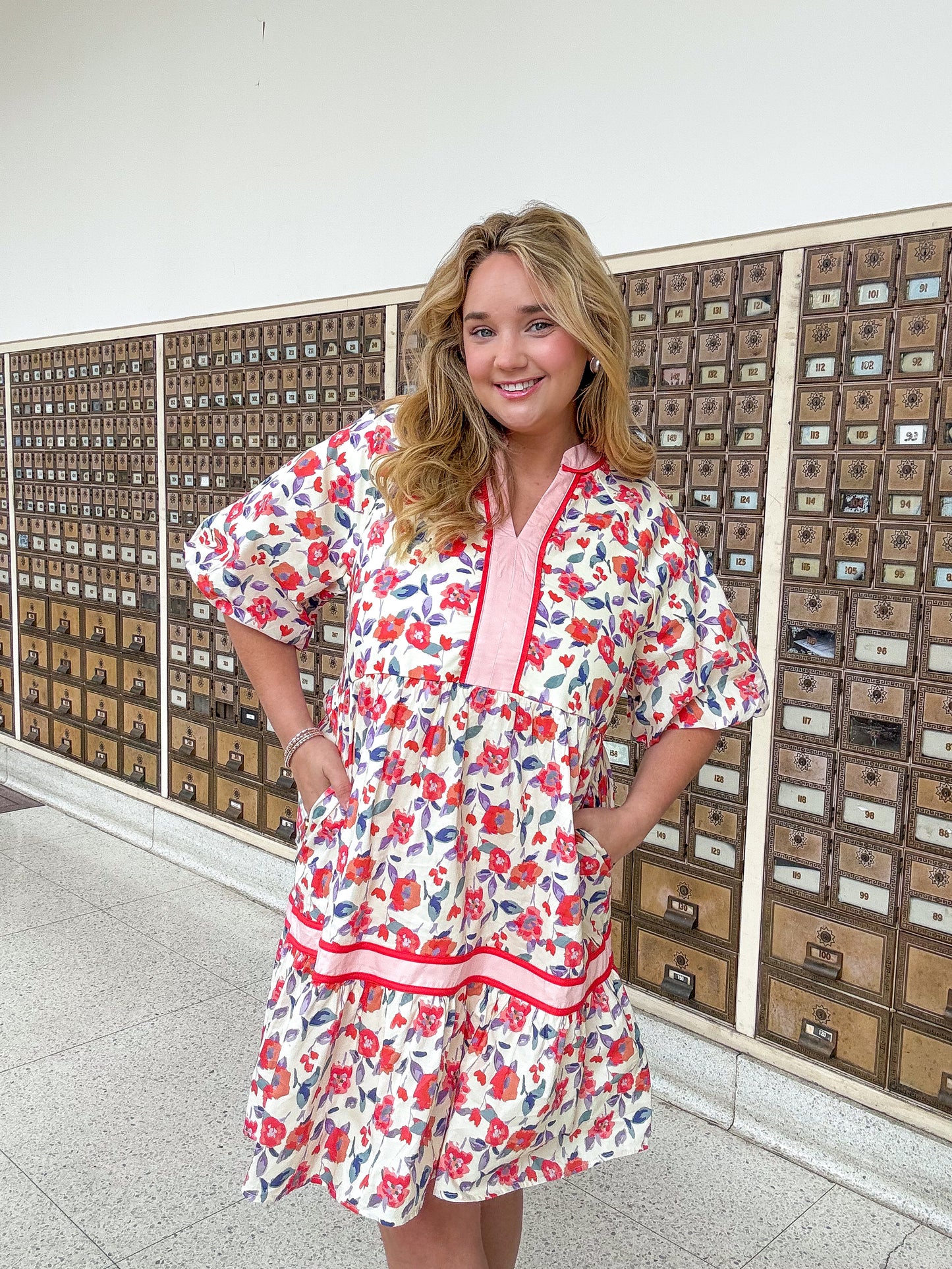 Floral Knee Length Dress