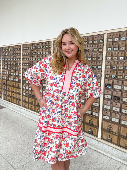 Floral Knee Length Dress