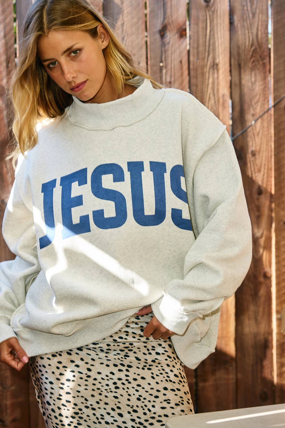 Jesus & God Is Good  Reversible Sweatshirt