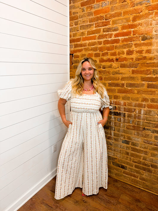 Dainty Floral Print Jumpsuit