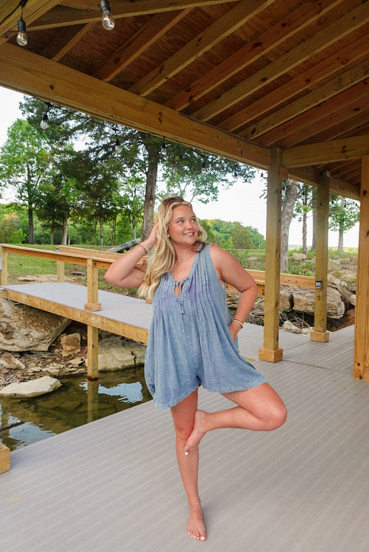Denim Romper