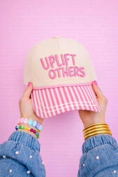 "Uplift Others" on Tan Cap with Patch Work