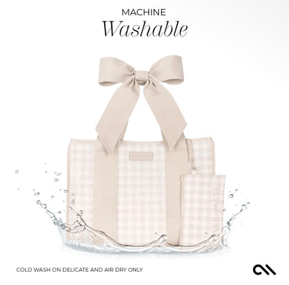 PREORDER Case-Mate Latte Gingham Bow  Jelly Tote Bag