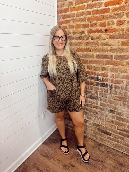 Leopard Print Romper