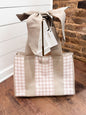Tan Gingham Case Mate Jelly Bag