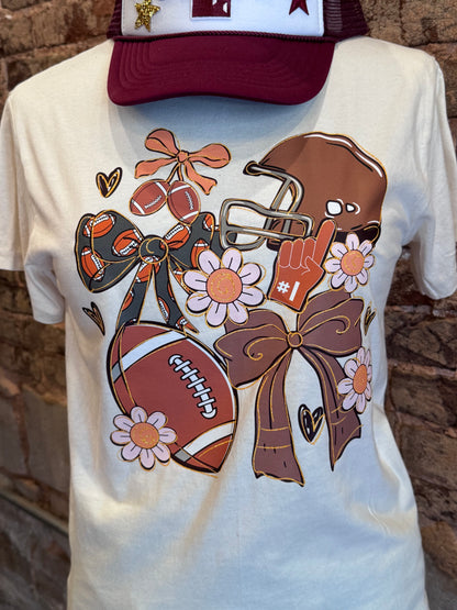 Football graphic tee