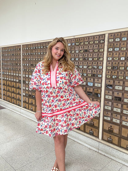 Floral Knee Length Dress