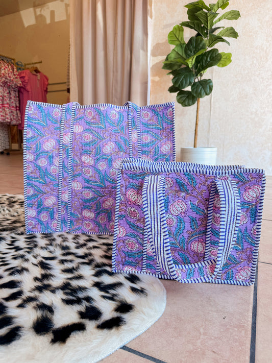Purple Quilted Bag