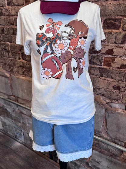 Football graphic tee