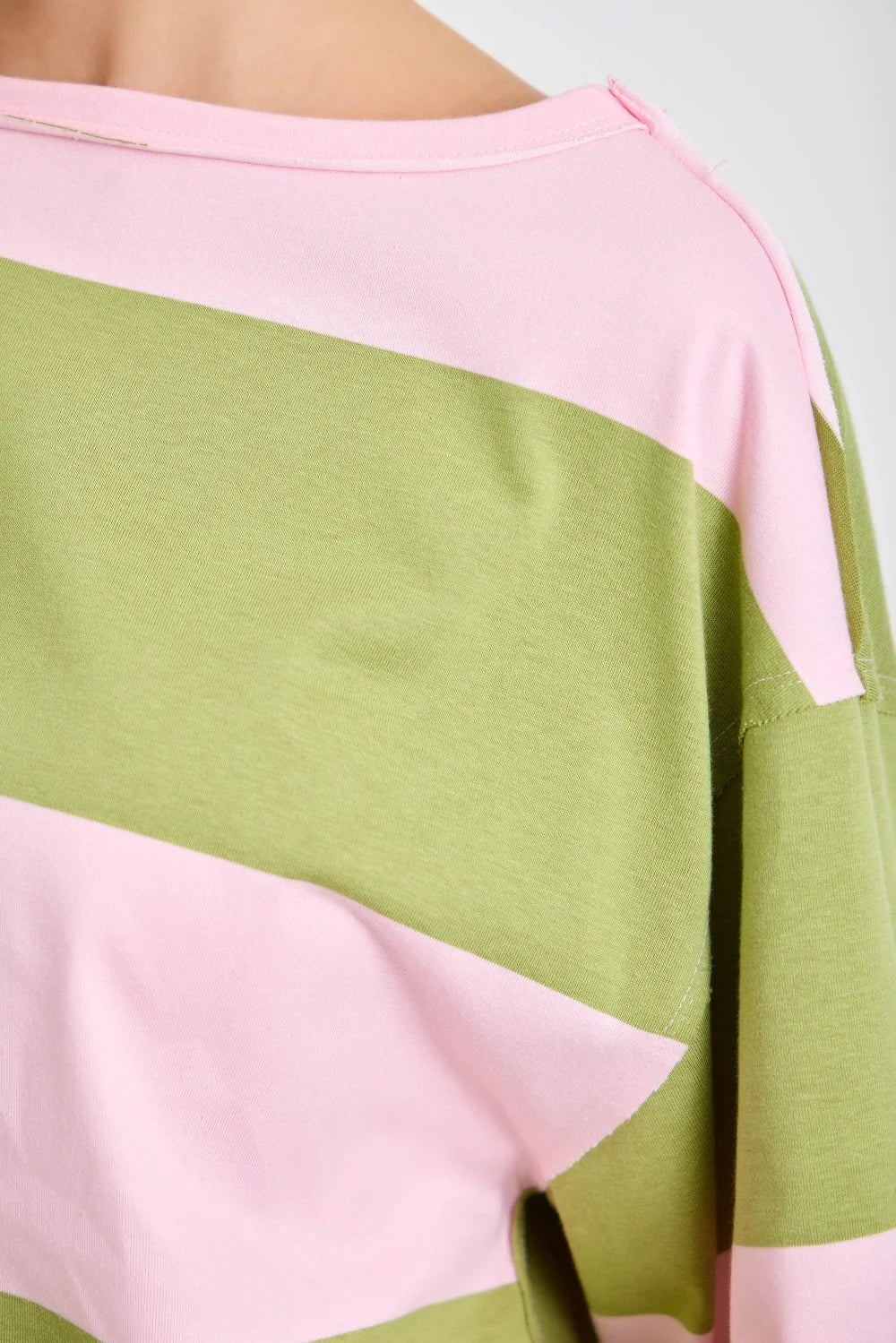 Pink and Green Striped Set