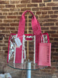 Cherry Gingham Jelly Tote Bag