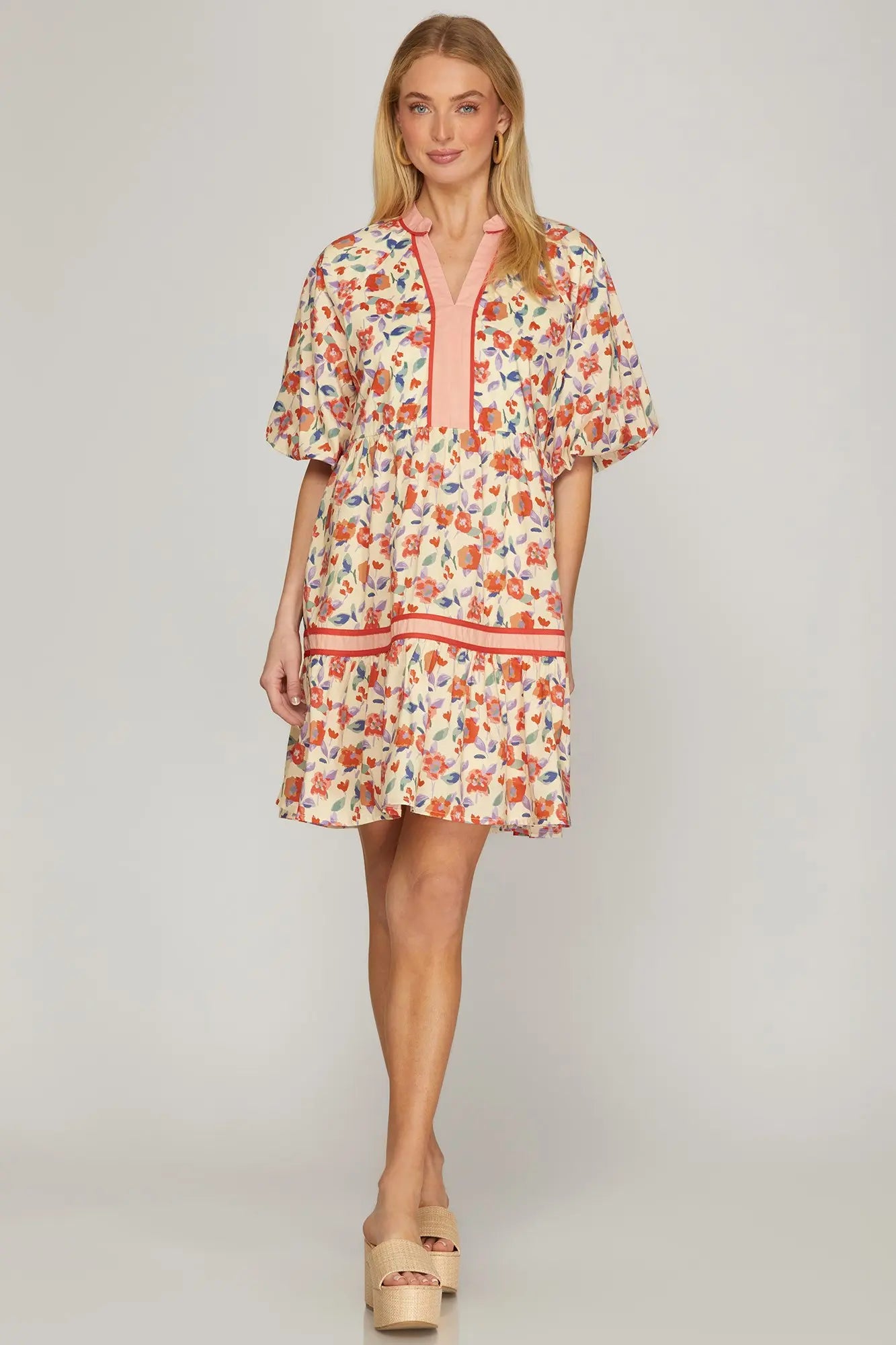 Floral Knee Length Dress