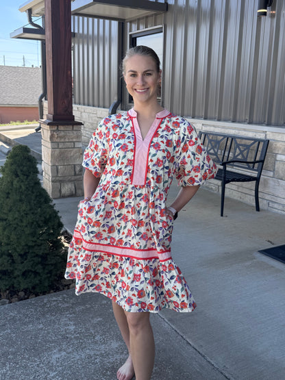 Floral Knee Length Dress