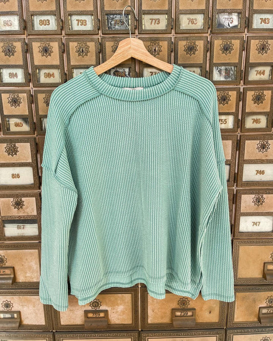 Sage Ribbed Long sleeve