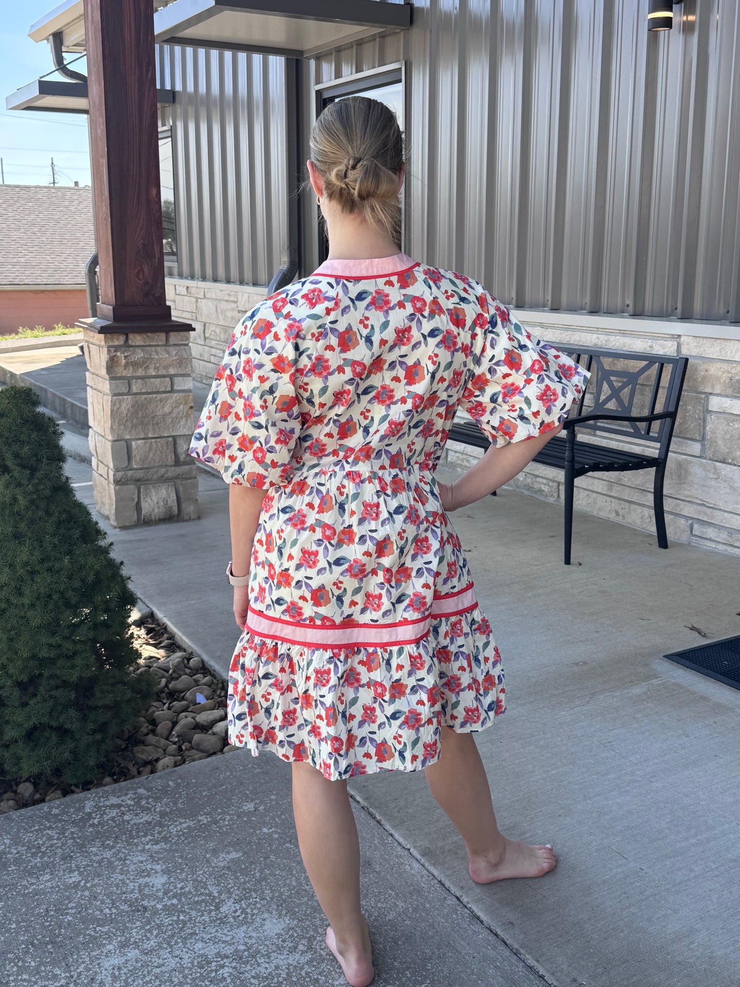 Floral Knee Length Dress