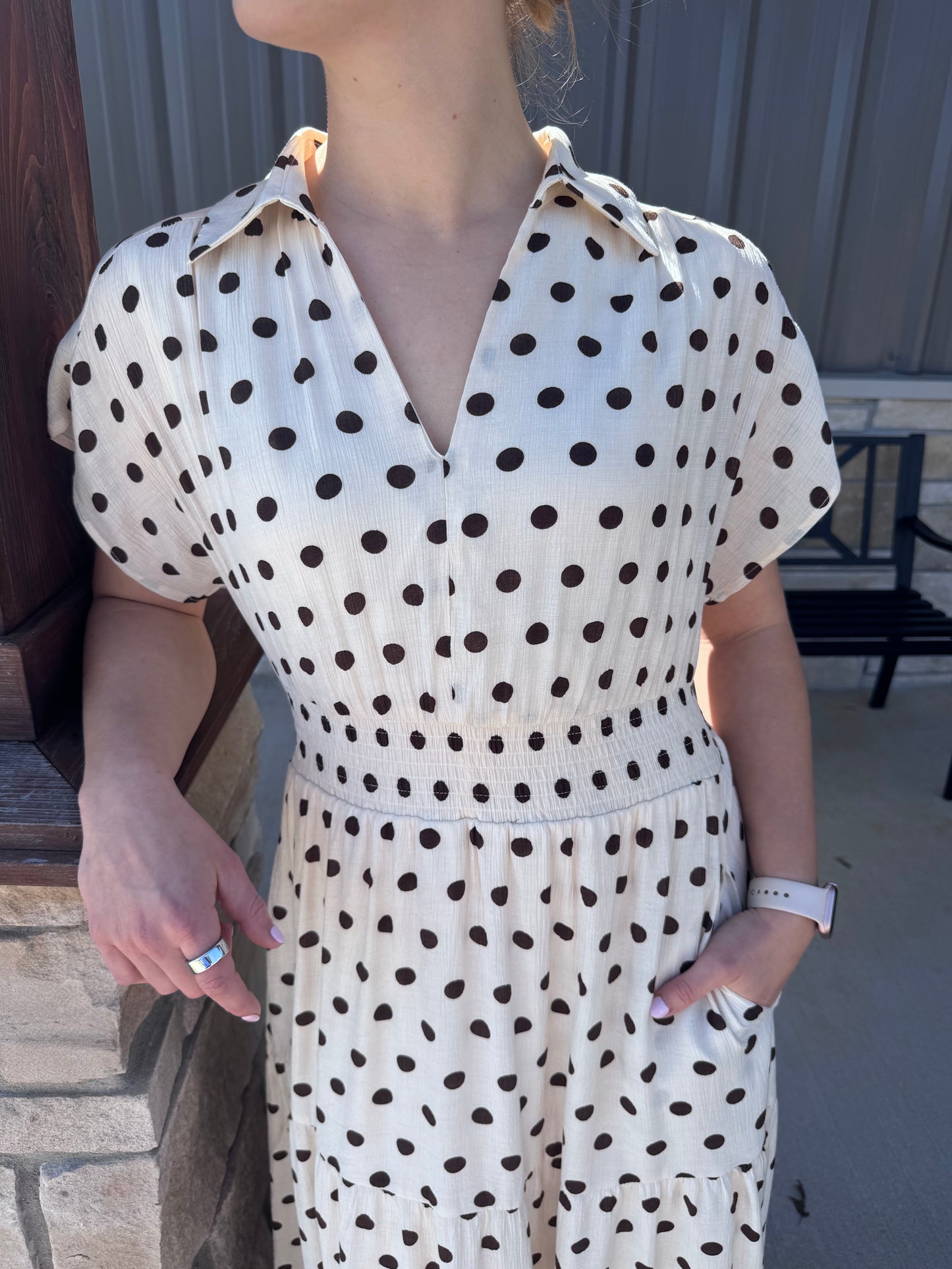 Polka Dot Dress With Pockets