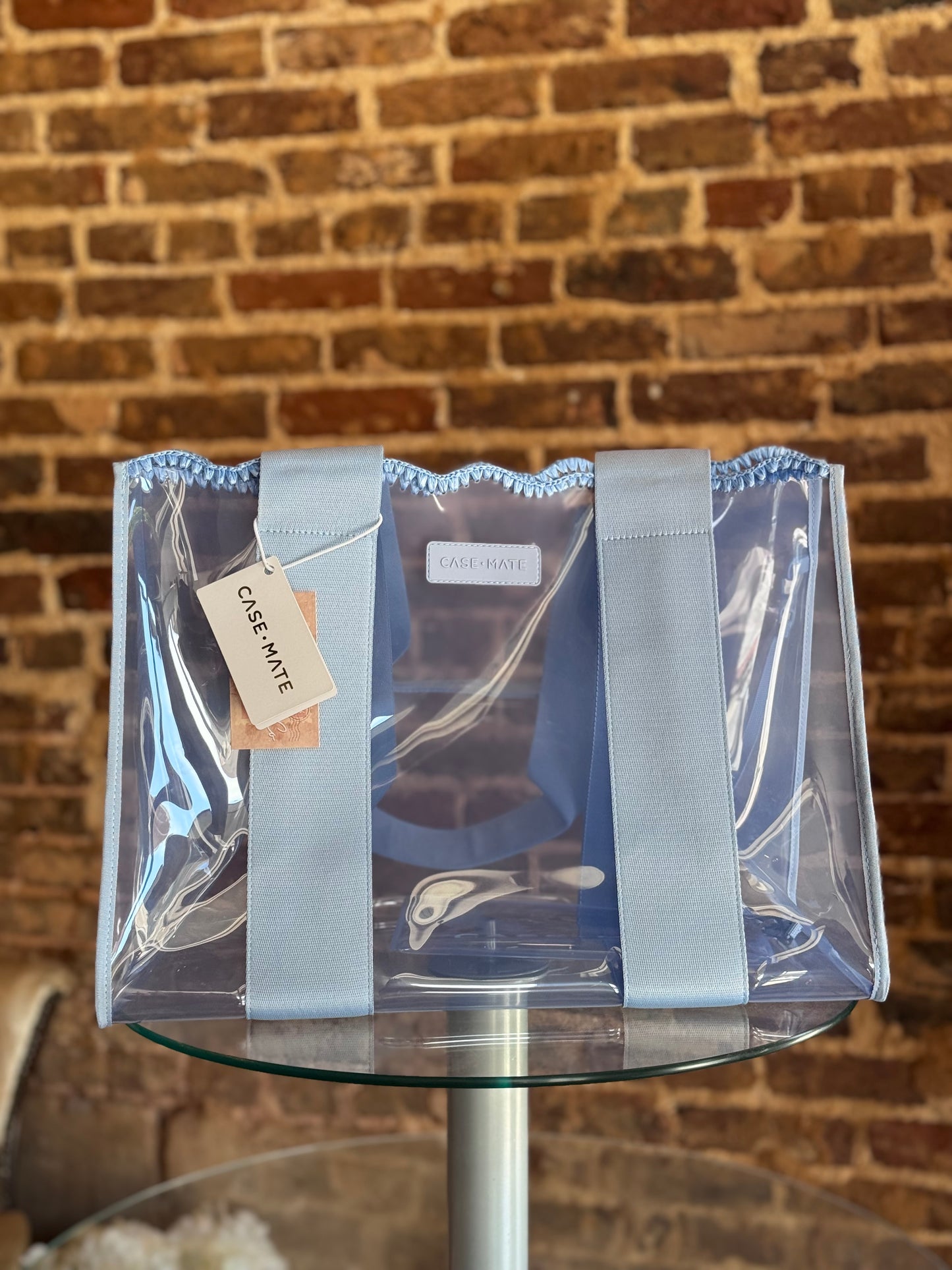 Carolina Blue Crochet Wave Case Mate Jelly Bag