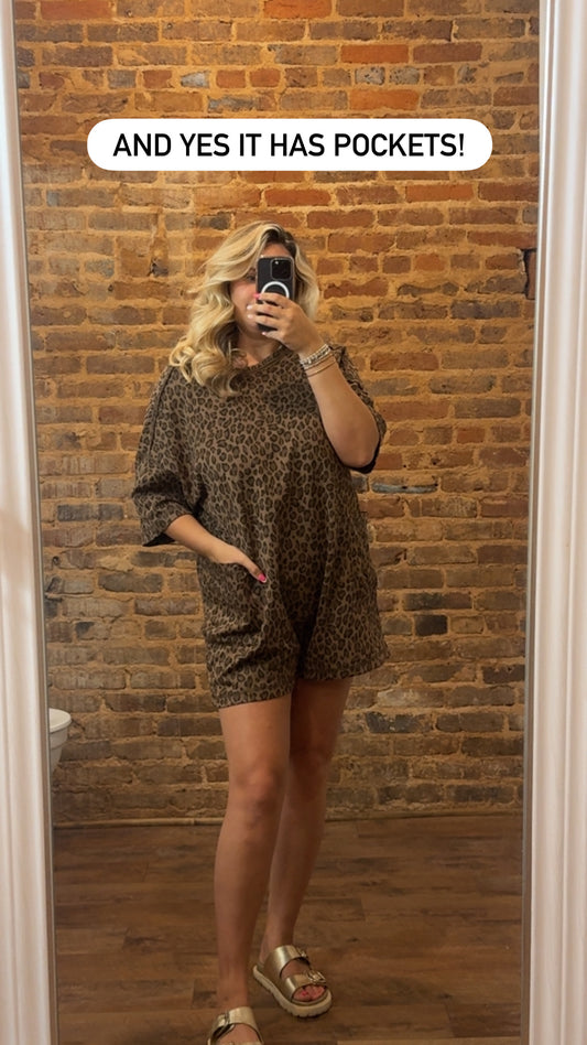 Leopard Print Romper