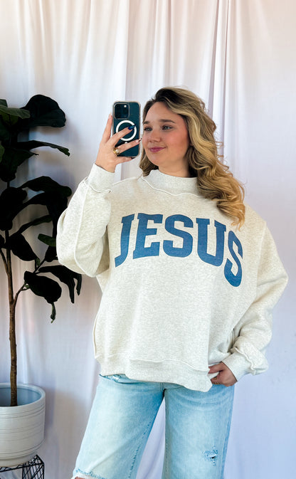 Jesus & God Is Good  Reversible Sweatshirt