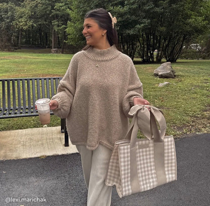 PREORDER Case-Mate Latte Gingham Bow  Jelly Tote Bag