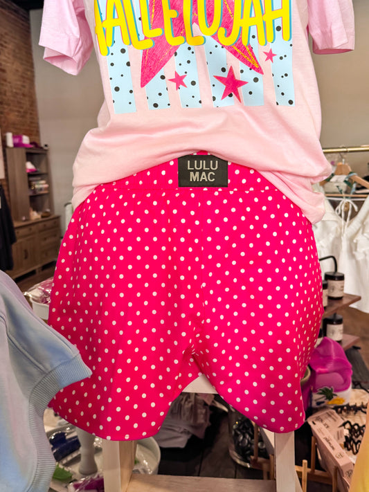 Lulu Mac Hot Pink Polka Dot