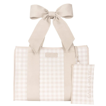 Tan Gingham Case Mate Jelly Bag