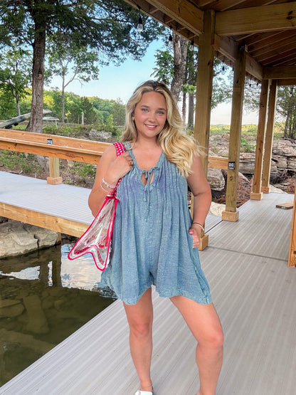 Denim Romper
