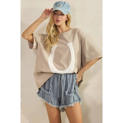 Diamond Horseshoe Gray Tee