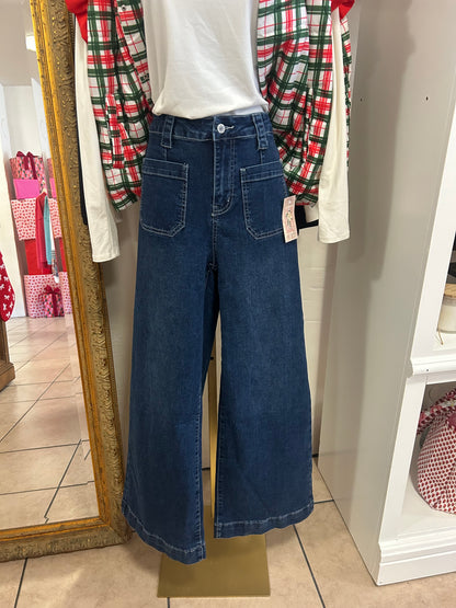 Dark Wash Wide Leg Jeans