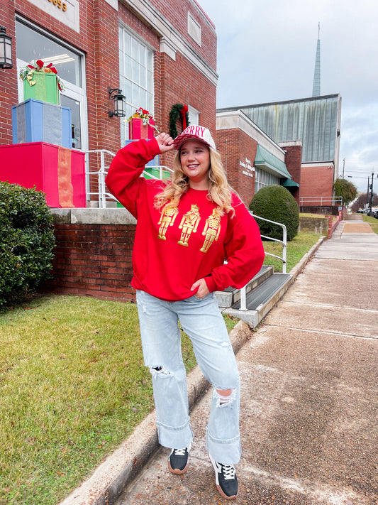 Nutcracker Puff Print Sweatshirt