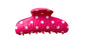 Lulu Mac Everyday Claw Clip Hot Pink/White Dot