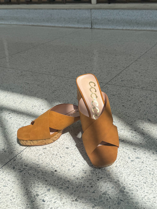 Brown Heeled Sandals