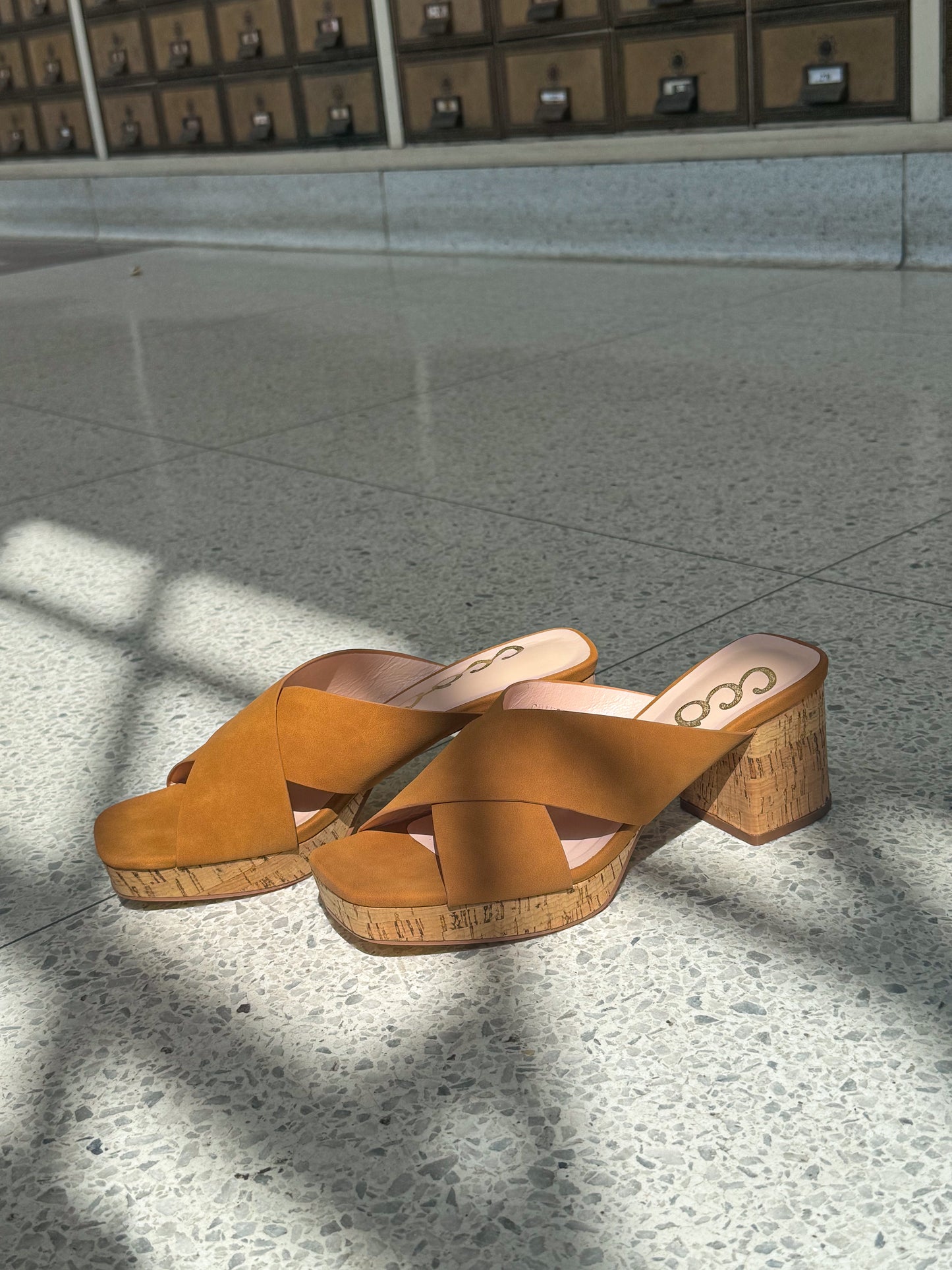 Brown Heeled Sandals