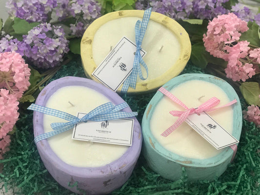 Painted Easter Egg Dough Bowl Soy Candle