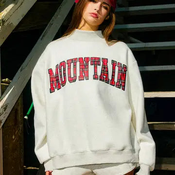 Mock Neck Reversable Sweatshirt Lake /Mountain
