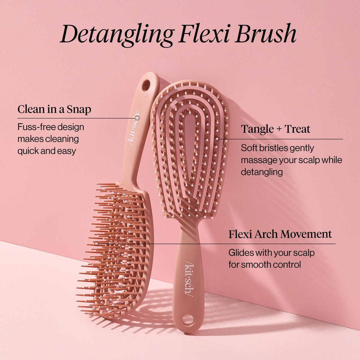Detangling Flexi Brush - Terracotta